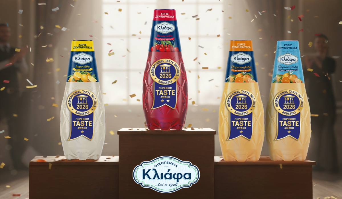 Διακρίσεις πολλών αστέρων για τα αναψυκτικά Κλιάφα στα Superior Taste Award 2026